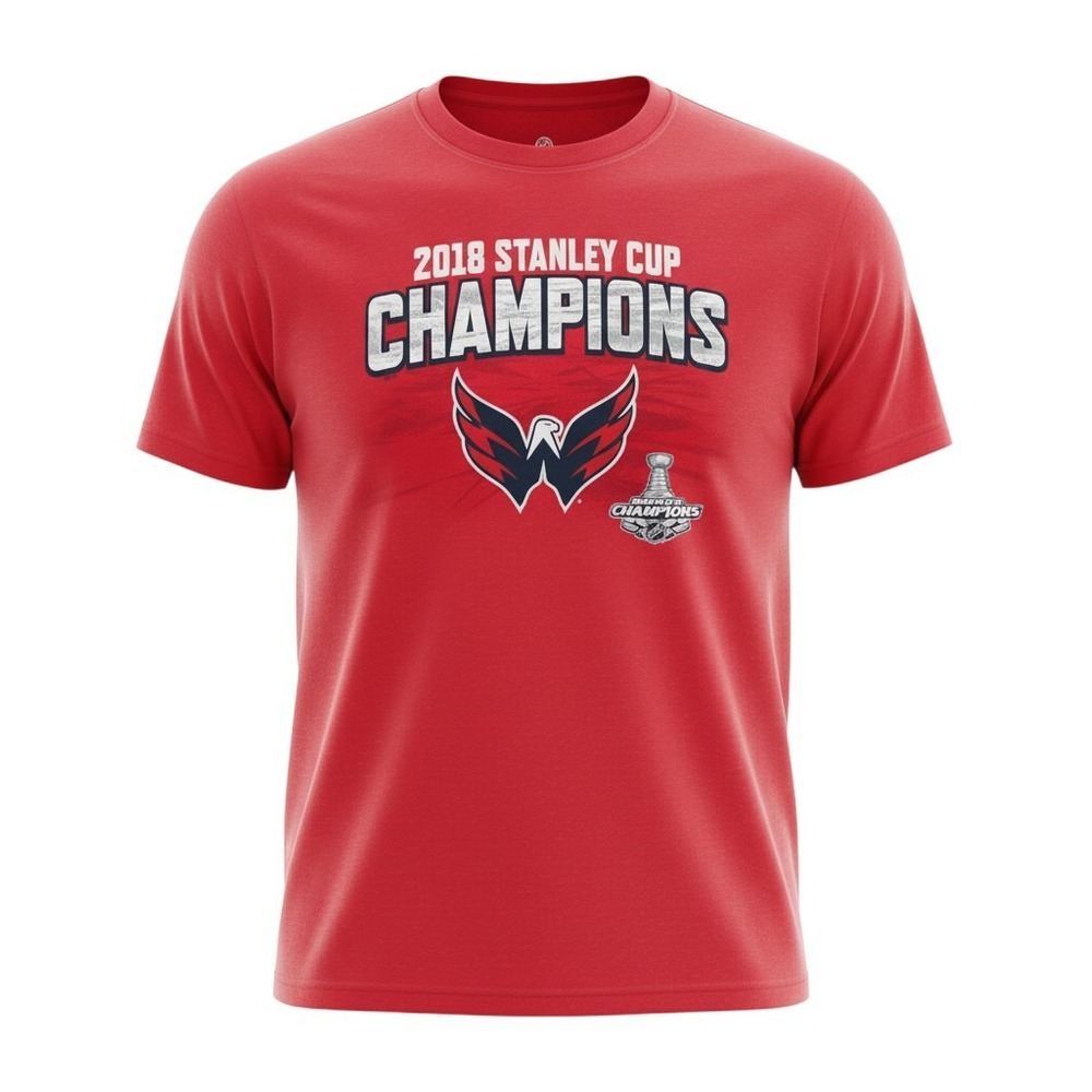 Fanatics Washington Capitals 2018 Stanley Cup Champions Shirt Mens XL Red NHL